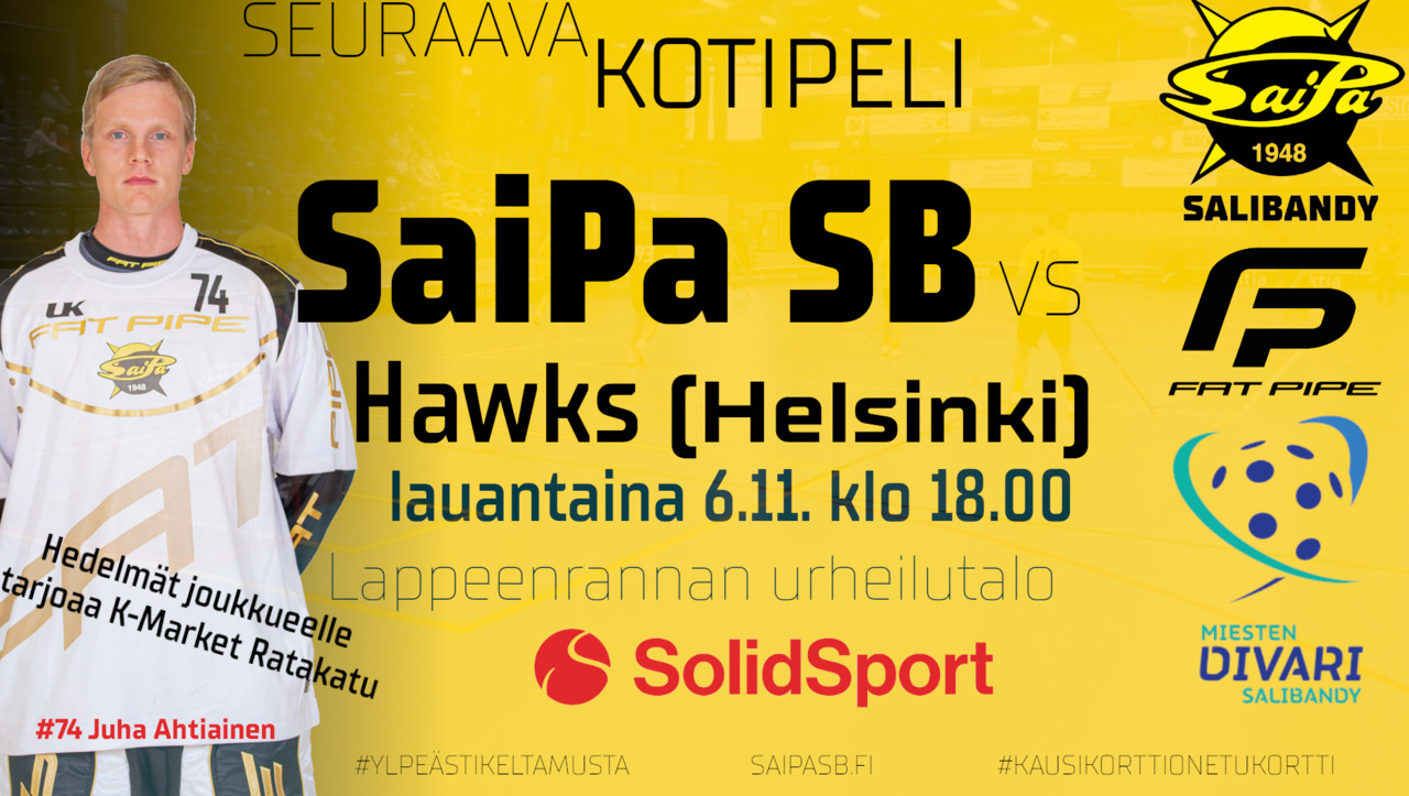 Lauantaina 6..11. 2021 olivat miehet pitkästä aikaa kotiyleisön edessä Urheilutalolla, kun vastaan tuli Hawks Helsingistä. Lopputuloksena  3-6  tappio.