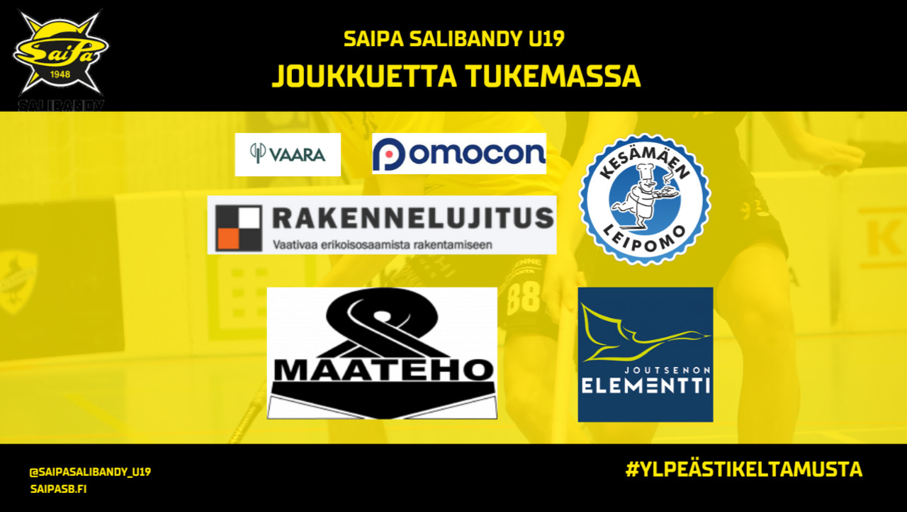 SaiPa U19 tukijat kaudella 26-27